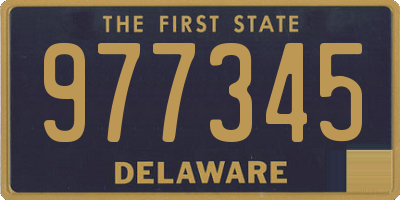 DE license plate 977345