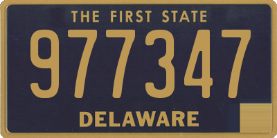 DE license plate 977347