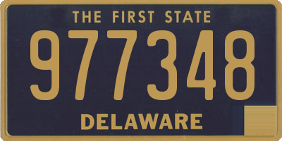 DE license plate 977348