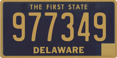 DE license plate 977349