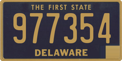 DE license plate 977354