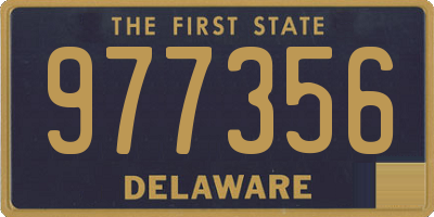 DE license plate 977356