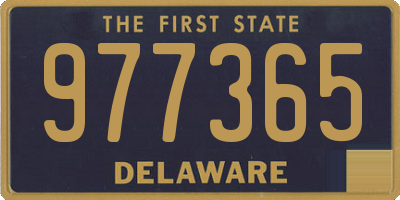 DE license plate 977365