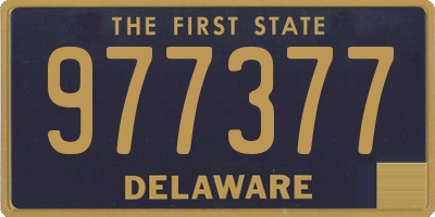 DE license plate 977377