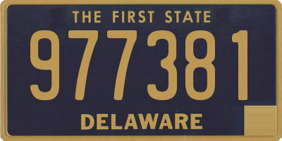 DE license plate 977381