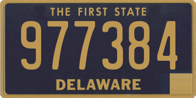 DE license plate 977384