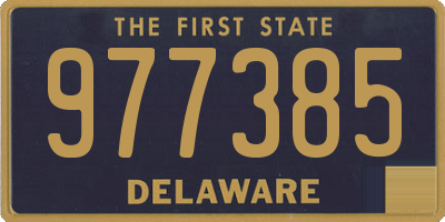 DE license plate 977385