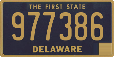 DE license plate 977386