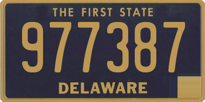 DE license plate 977387