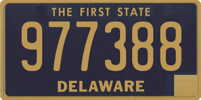 DE license plate 977388