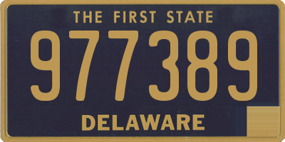 DE license plate 977389