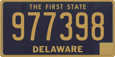 DE license plate 977398