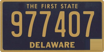 DE license plate 977407