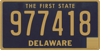 DE license plate 977418