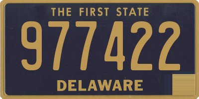 DE license plate 977422