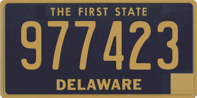 DE license plate 977423