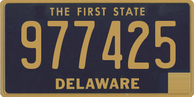 DE license plate 977425
