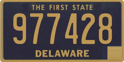 DE license plate 977428