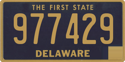 DE license plate 977429