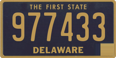 DE license plate 977433