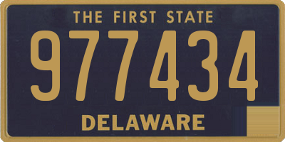 DE license plate 977434