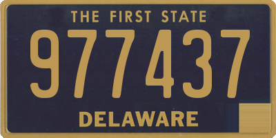 DE license plate 977437