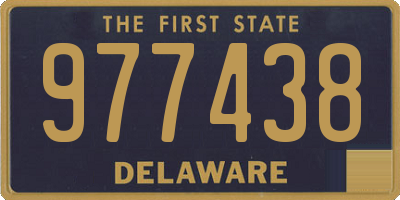 DE license plate 977438