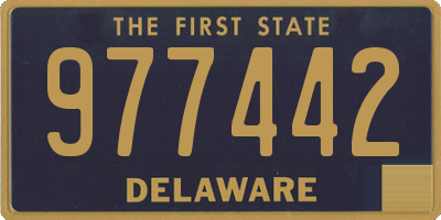 DE license plate 977442