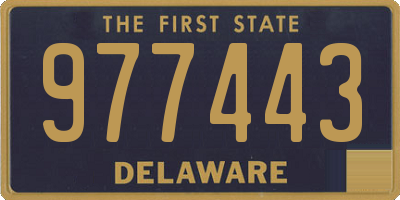 DE license plate 977443