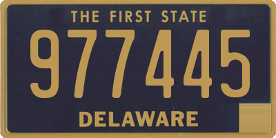 DE license plate 977445