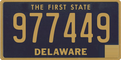 DE license plate 977449