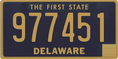 DE license plate 977451