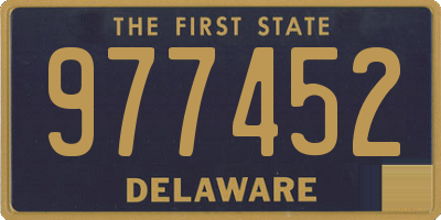 DE license plate 977452