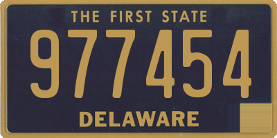 DE license plate 977454