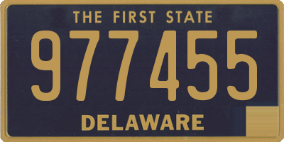 DE license plate 977455