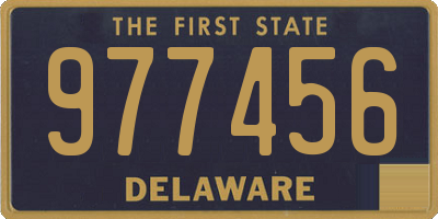 DE license plate 977456