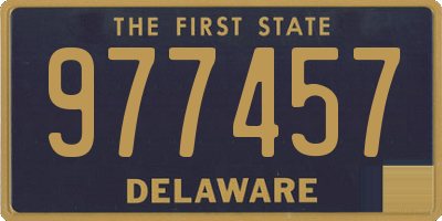 DE license plate 977457