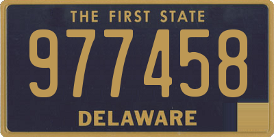 DE license plate 977458