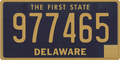 DE license plate 977465