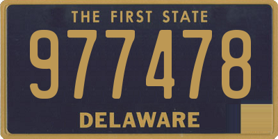 DE license plate 977478