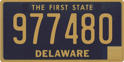 DE license plate 977480