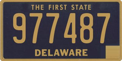 DE license plate 977487