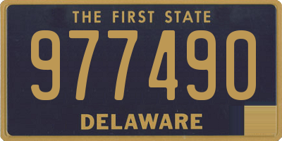 DE license plate 977490