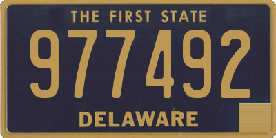 DE license plate 977492