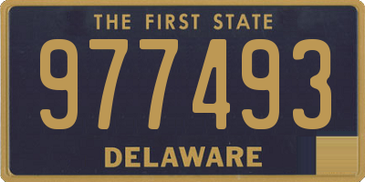 DE license plate 977493