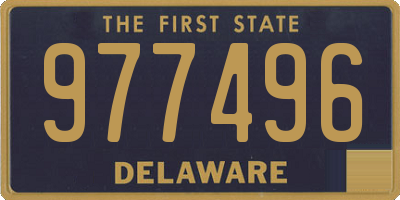 DE license plate 977496