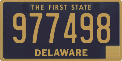 DE license plate 977498