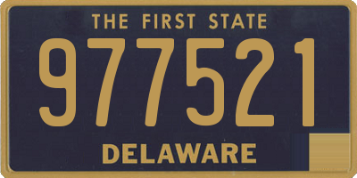 DE license plate 977521