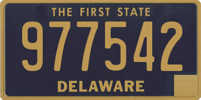 DE license plate 977542