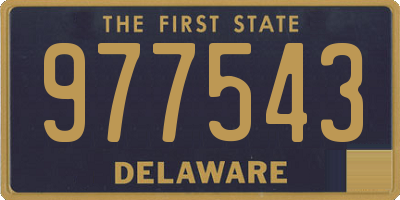 DE license plate 977543